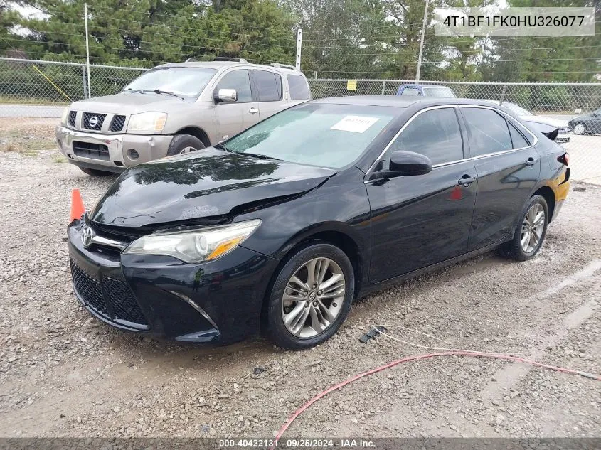 2017 Toyota Camry Se VIN: 4T1BF1FK0HU326077 Lot: 40422131