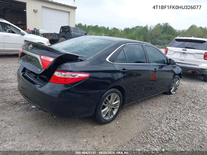 4T1BF1FK0HU326077 2017 Toyota Camry Se