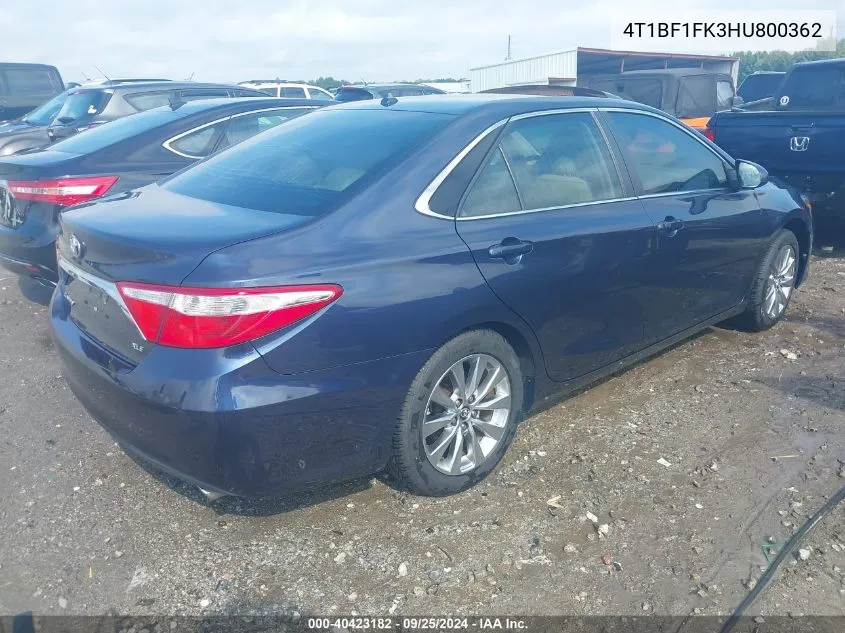 4T1BF1FK3HU800362 2017 Toyota Camry Xle