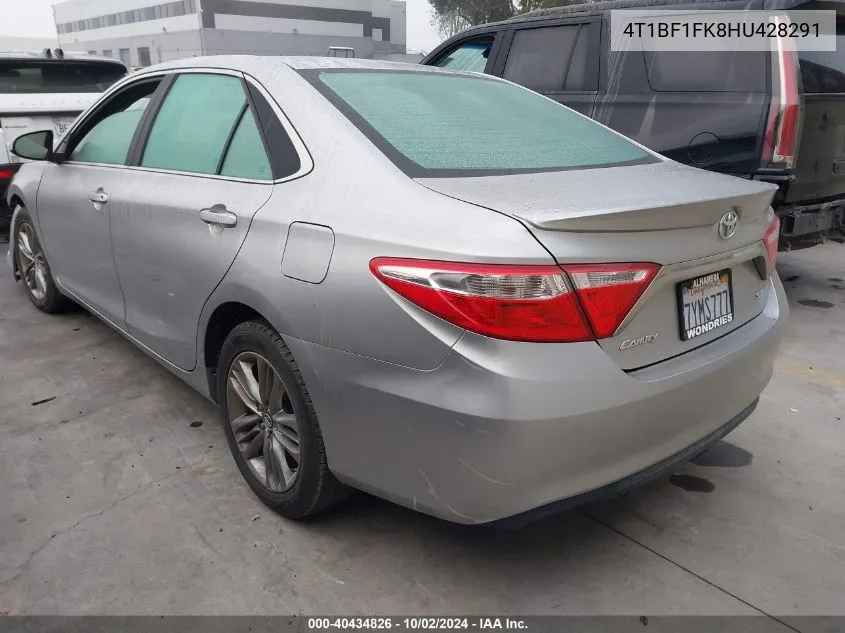 4T1BF1FK8HU428291 2017 Toyota Camry Le/Xle/Se/Xse