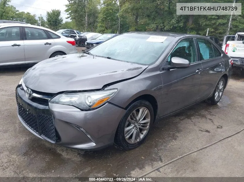 2017 Toyota Camry Se VIN: 4T1BF1FK4HU748739 Lot: 40443723