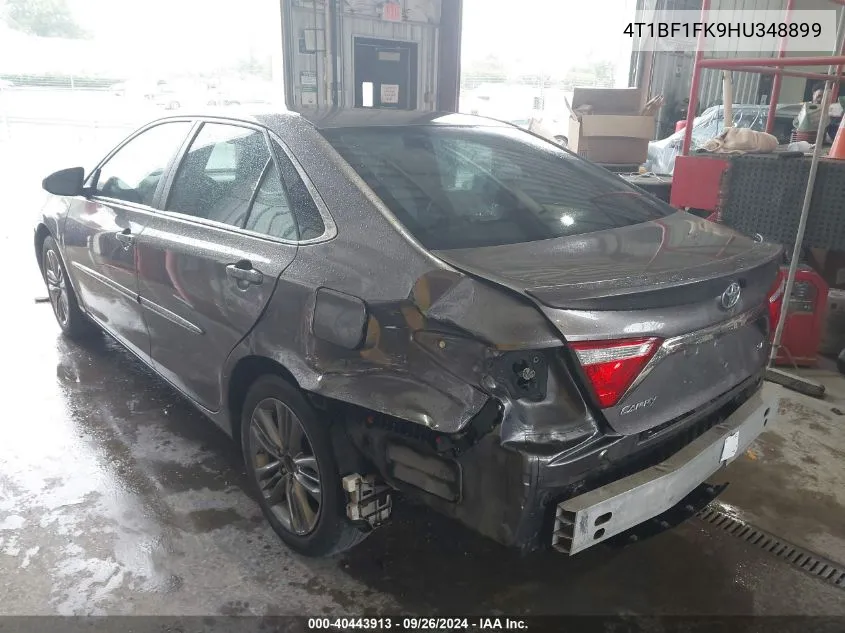 2017 Toyota Camry Se VIN: 4T1BF1FK9HU348899 Lot: 40443913