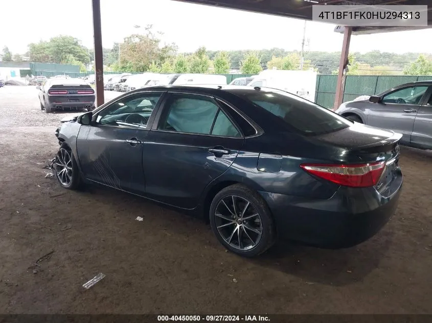 2017 Toyota Camry Xse VIN: 4T1BF1FK0HU294313 Lot: 40450050