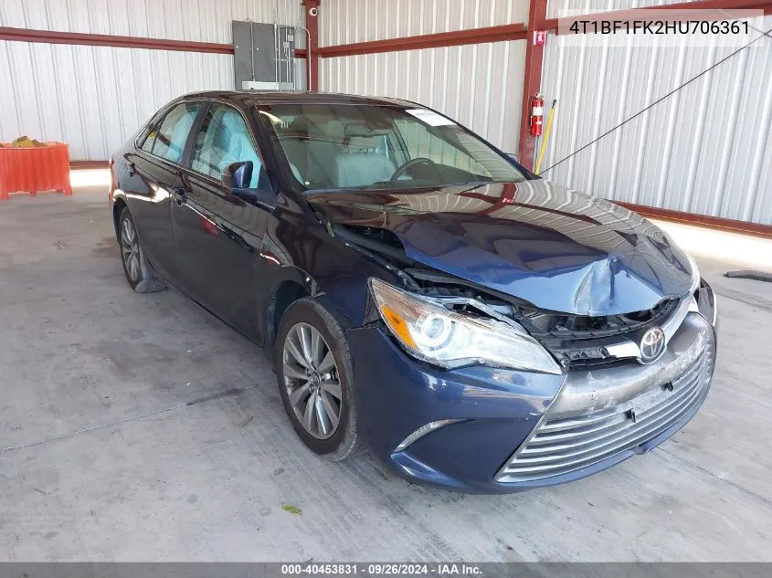 2017 Toyota Camry Xle VIN: 4T1BF1FK2HU706361 Lot: 40453831