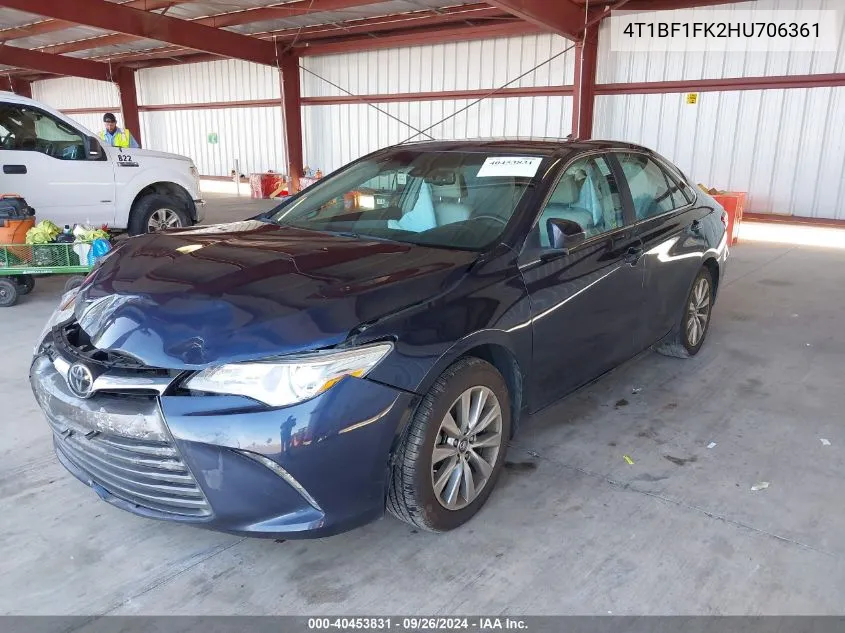 2017 Toyota Camry Xle VIN: 4T1BF1FK2HU706361 Lot: 40453831