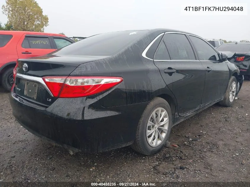 2017 Toyota Camry Le VIN: 4T1BF1FK7HU294048 Lot: 40455235