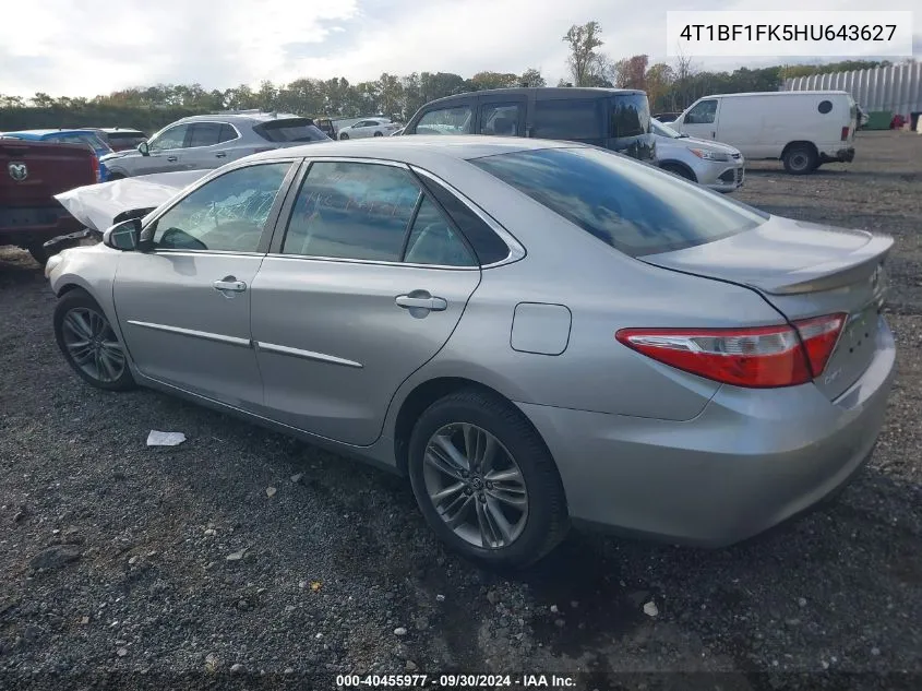 4T1BF1FK5HU643627 2017 Toyota Camry Se