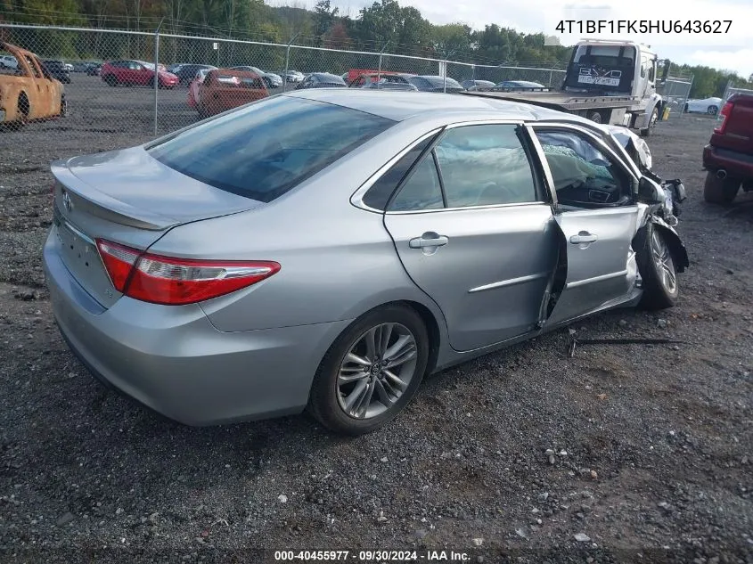 4T1BF1FK5HU643627 2017 Toyota Camry Se