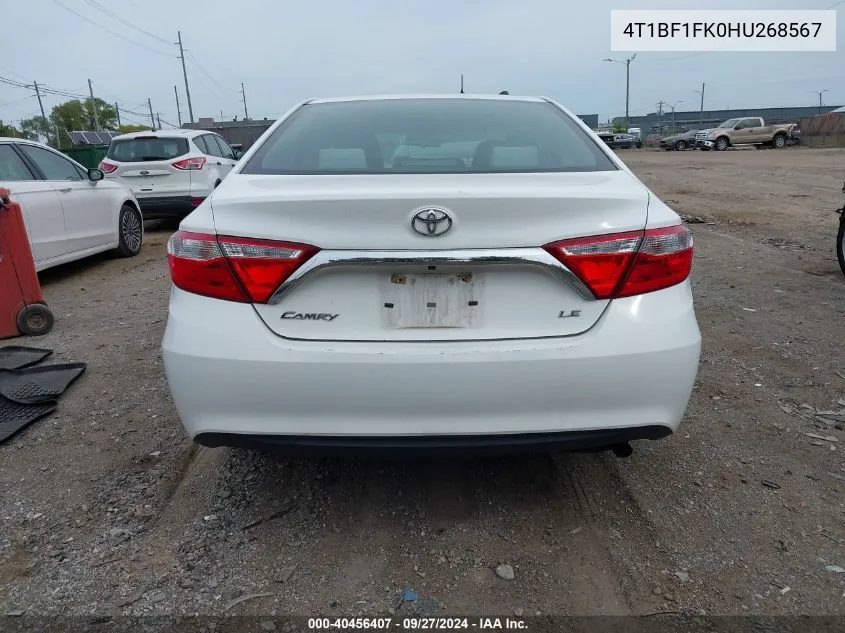 4T1BF1FK0HU268567 2017 Toyota Camry Le