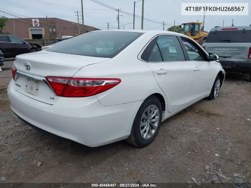 4T1BF1FK0HU268567 2017 Toyota Camry Le