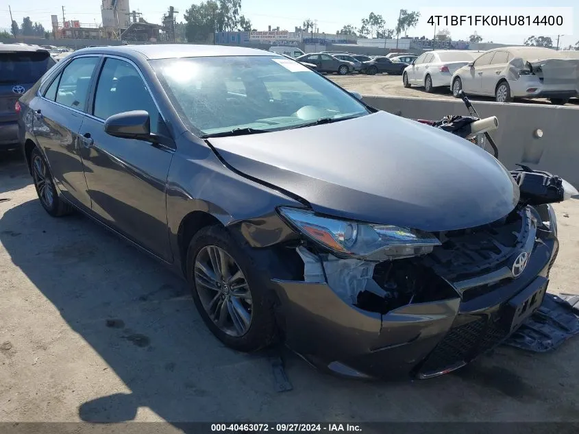 2017 Toyota Camry Se VIN: 4T1BF1FK0HU814400 Lot: 40463072