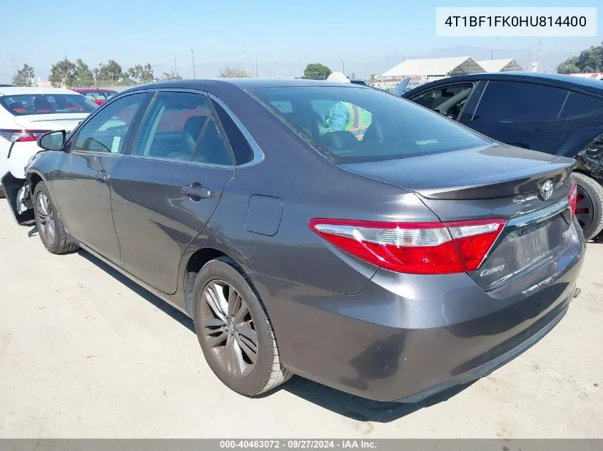 4T1BF1FK0HU814400 2017 Toyota Camry Se