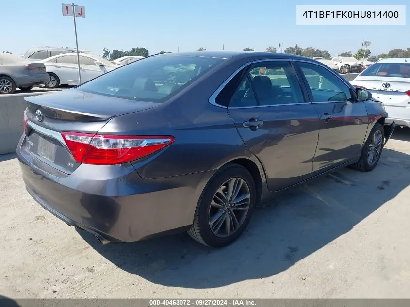 4T1BF1FK0HU814400 2017 Toyota Camry Se