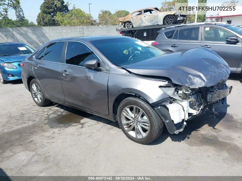 2017 Toyota Camry Se VIN: 4T1BF1FK5HU702255 Lot: 40473142