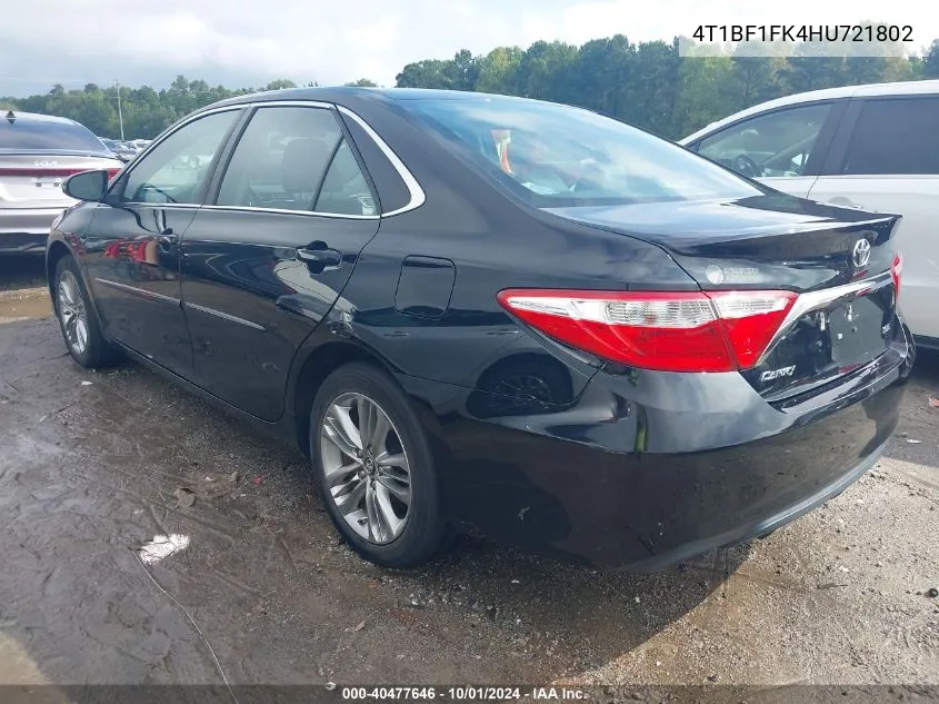 4T1BF1FK4HU721802 2017 Toyota Camry Le/Xle/Se/Xse