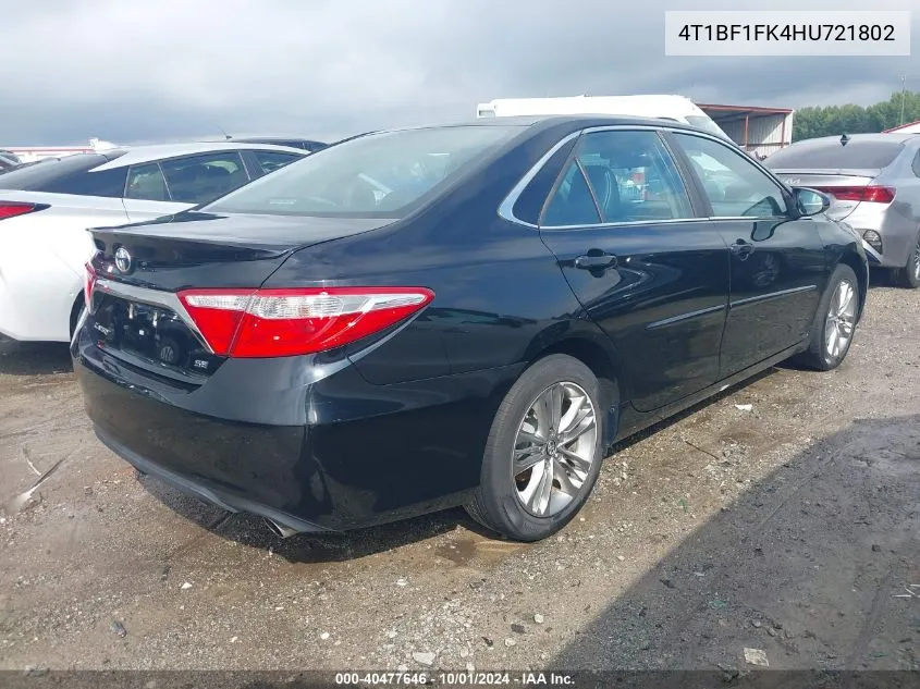 4T1BF1FK4HU721802 2017 Toyota Camry Le/Xle/Se/Xse