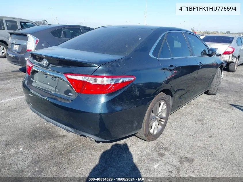 2017 Toyota Camry Se VIN: 4T1BF1FK1HU776594 Lot: 40534529