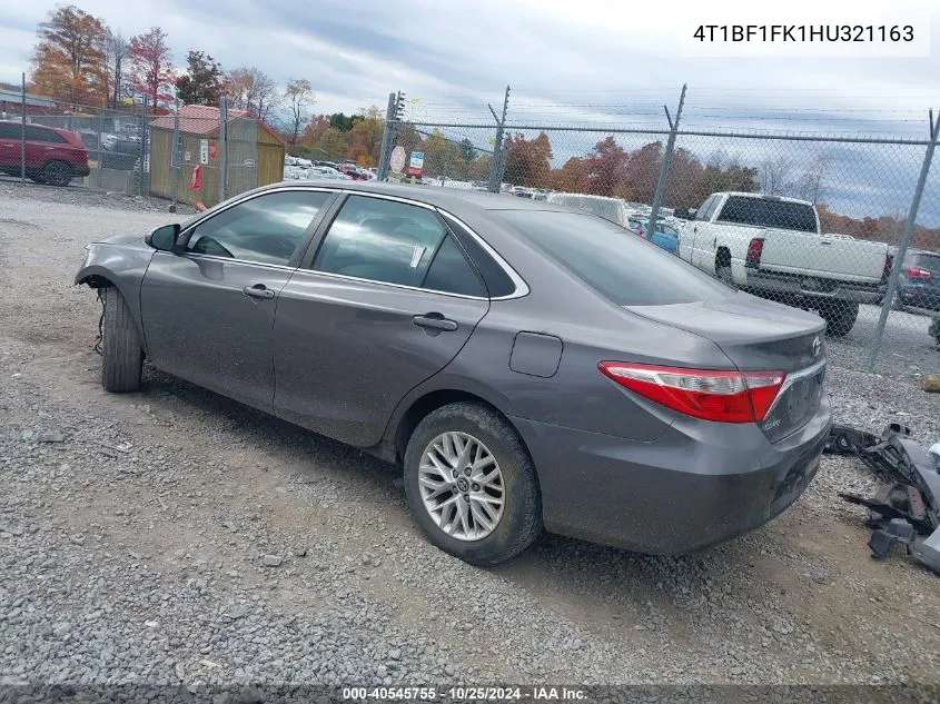 2017 Toyota Camry Le VIN: 4T1BF1FK1HU321163 Lot: 40545755