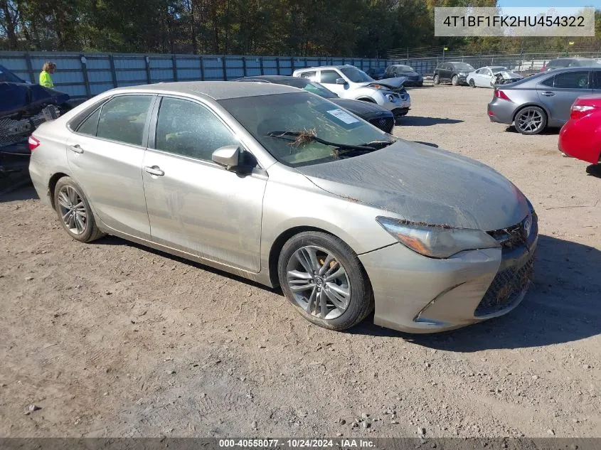 4T1BF1FK2HU454322 2017 Toyota Camry Se