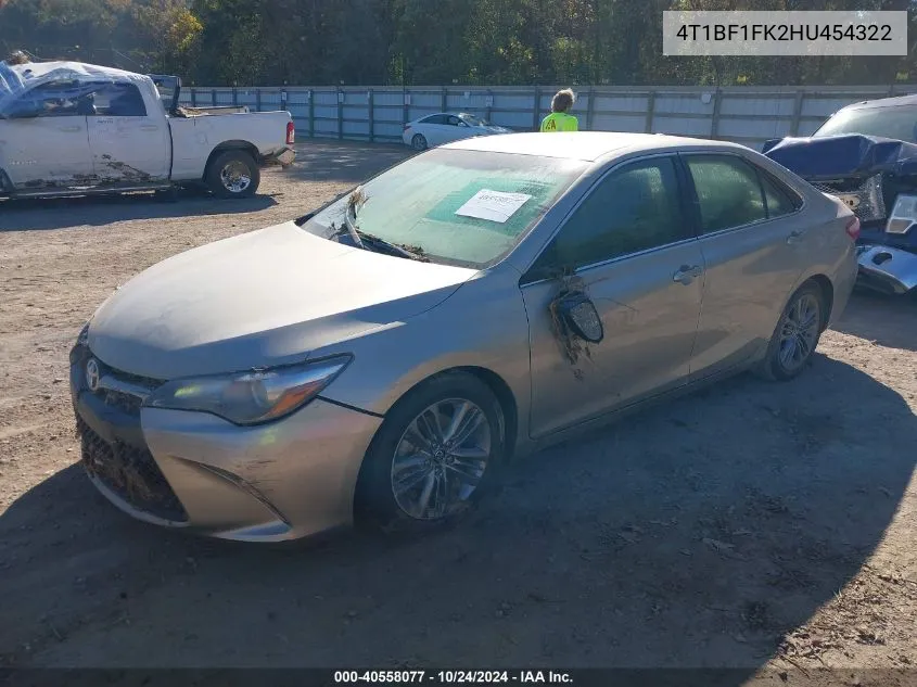 4T1BF1FK2HU454322 2017 Toyota Camry Se