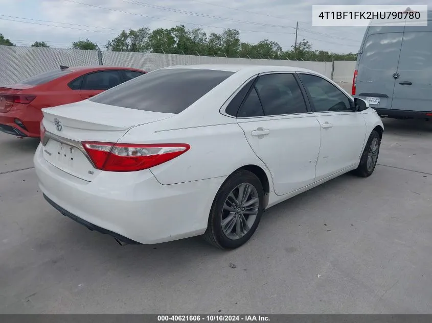 2017 Toyota Camry Se VIN: 4T1BF1FK2HU790780 Lot: 40621606