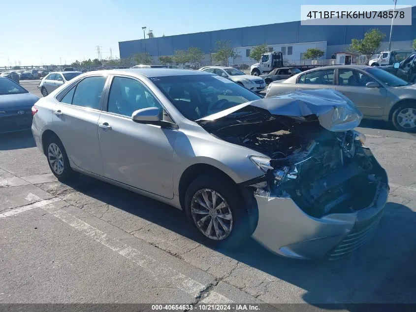 2017 Toyota Camry Le VIN: 4T1BF1FK6HU748578 Lot: 40654633