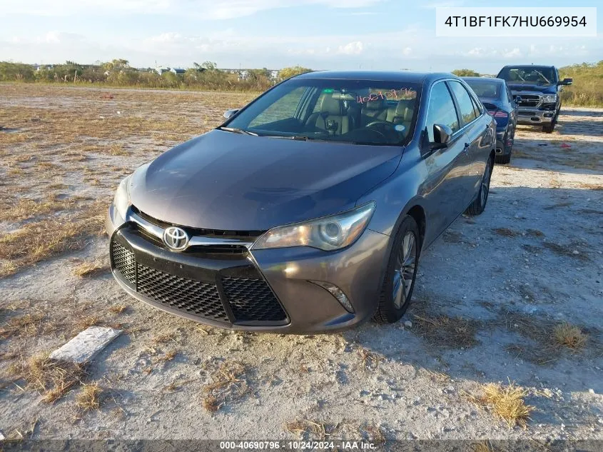 2017 Toyota Camry Se VIN: 4T1BF1FK7HU669954 Lot: 40690796