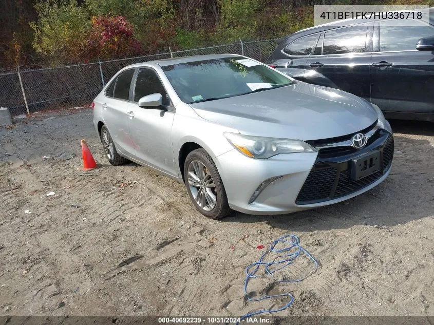 2017 Toyota Camry Se VIN: 4T1BF1FK7HU336718 Lot: 40692239