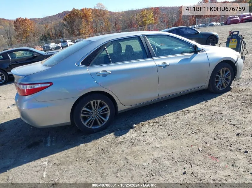 4T1BF1FK0HU676759 2017 Toyota Camry Se