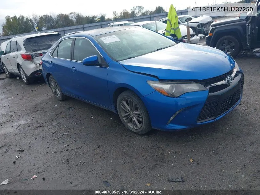 2017 Toyota Camry Se VIN: 4T1BF1FK5HU737250 Lot: 40709539