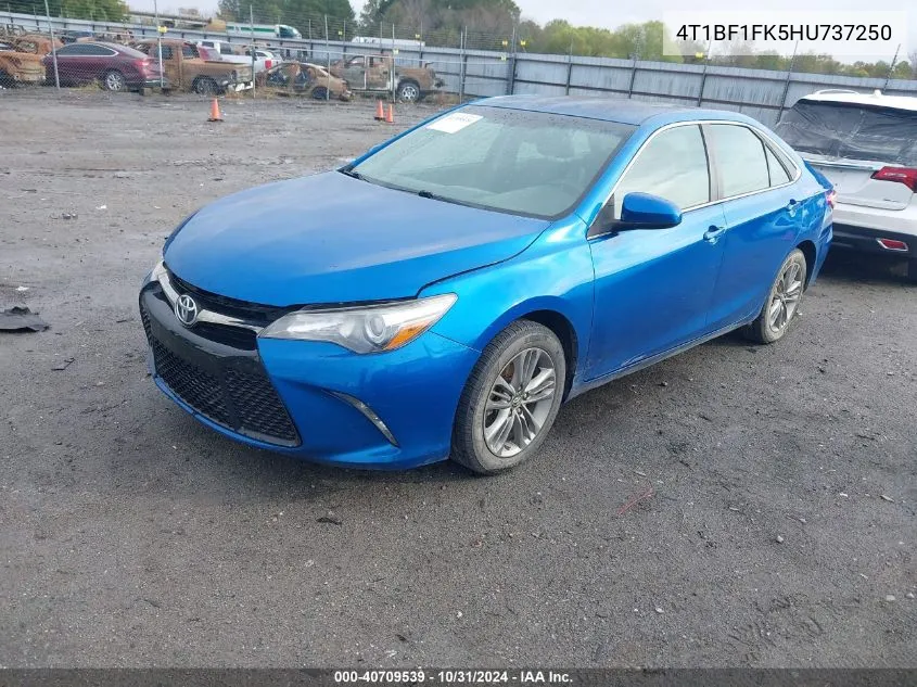 2017 Toyota Camry Se VIN: 4T1BF1FK5HU737250 Lot: 40709539