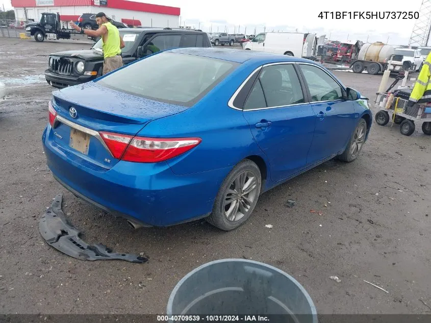 2017 Toyota Camry Se VIN: 4T1BF1FK5HU737250 Lot: 40709539