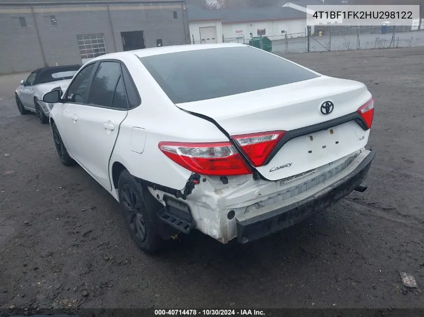 2017 Toyota Camry Le VIN: 4T1BF1FK2HU298122 Lot: 40714478