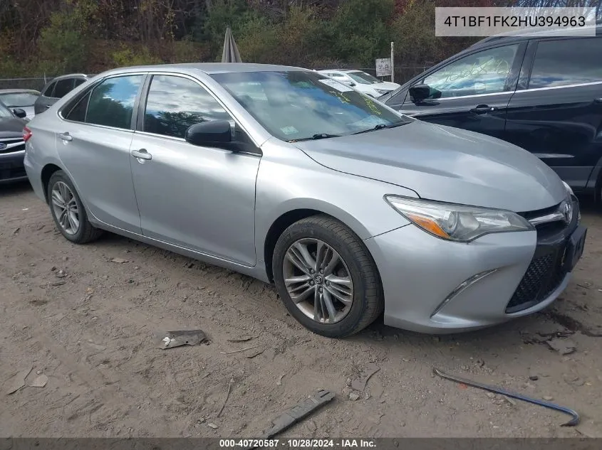 4T1BF1FK2HU394963 2017 Toyota Camry Se