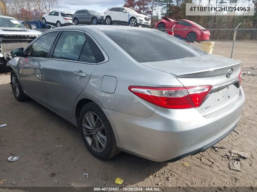 4T1BF1FK2HU394963 2017 Toyota Camry Se