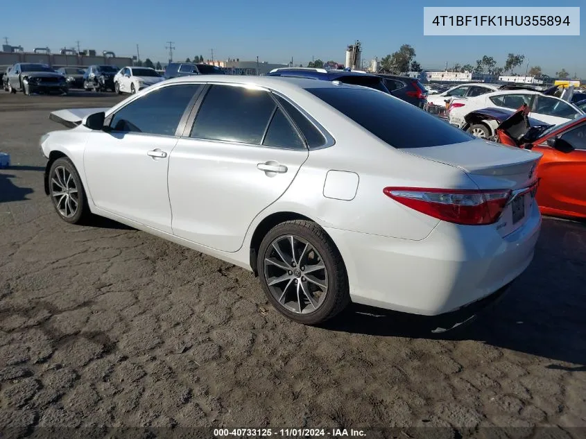 4T1BF1FK1HU355894 2017 Toyota Camry Xse