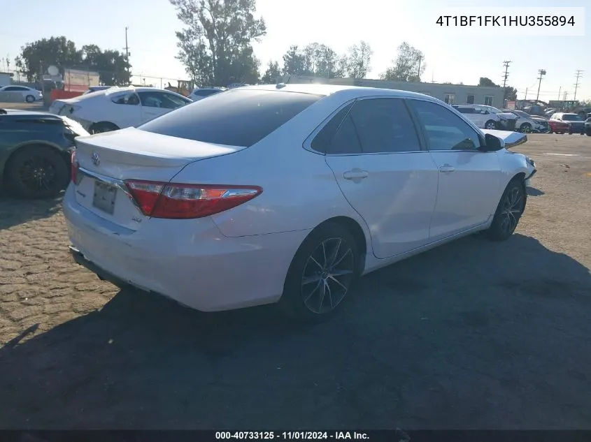 4T1BF1FK1HU355894 2017 Toyota Camry Xse