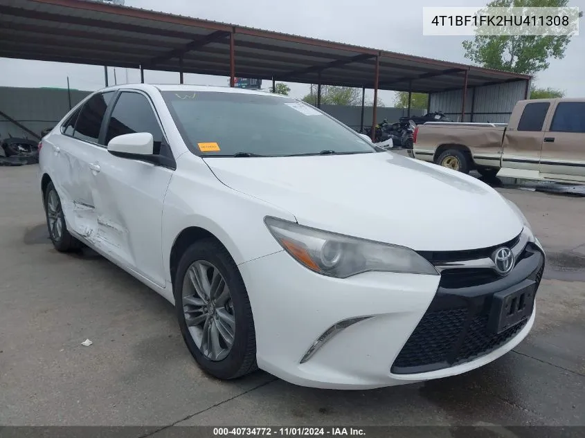 2017 Toyota Camry Se VIN: 4T1BF1FK2HU411308 Lot: 40734772