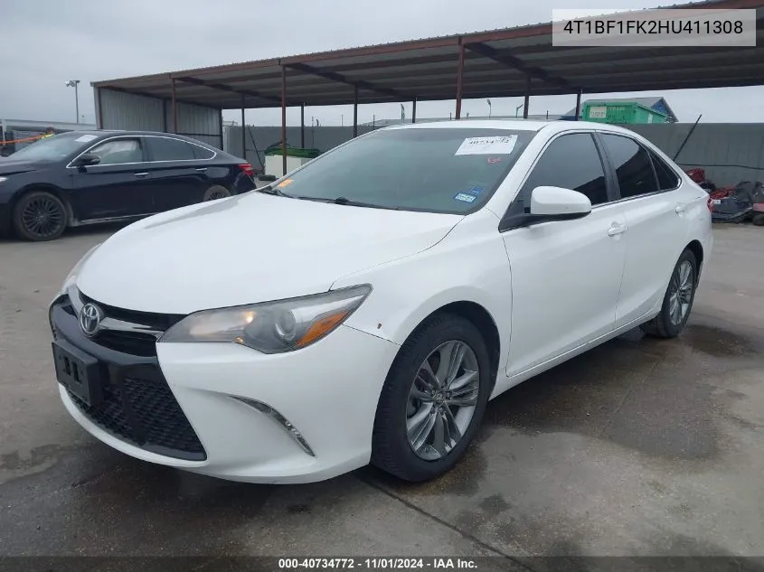 2017 Toyota Camry Se VIN: 4T1BF1FK2HU411308 Lot: 40734772