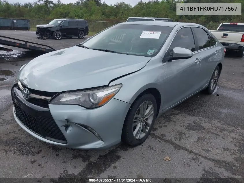 2017 Toyota Camry Se VIN: 4T1BF1FK0HU717567 Lot: 40735537