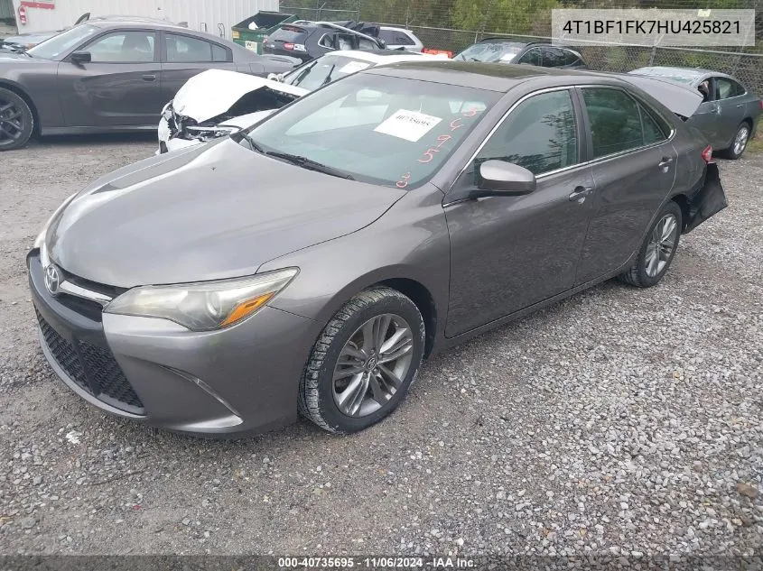 2017 Toyota Camry Se VIN: 4T1BF1FK7HU425821 Lot: 40735695