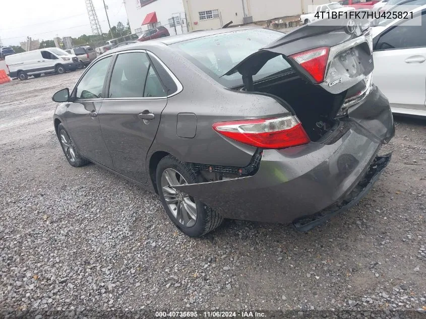 2017 Toyota Camry Se VIN: 4T1BF1FK7HU425821 Lot: 40735695