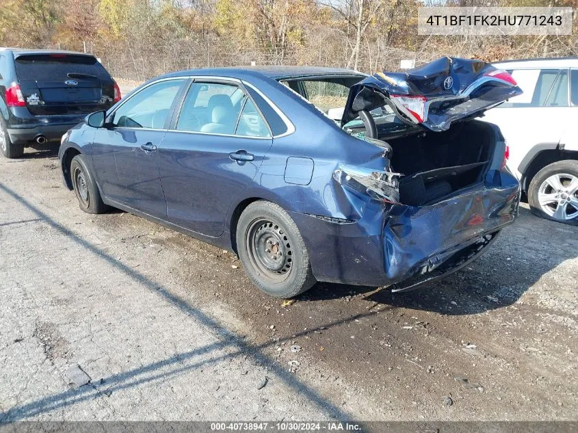 2017 Toyota Camry Le VIN: 4T1BF1FK2HU771243 Lot: 40738947