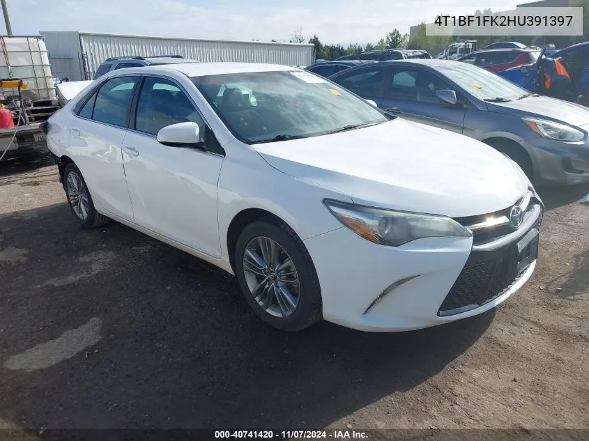 2017 Toyota Camry Se VIN: 4T1BF1FK2HU391397 Lot: 40741420