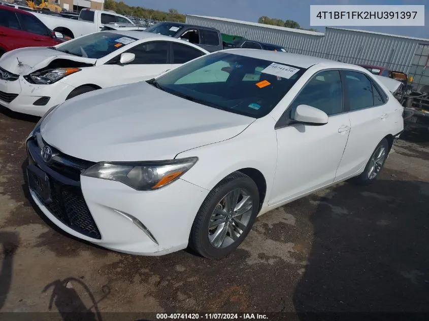 2017 Toyota Camry Se VIN: 4T1BF1FK2HU391397 Lot: 40741420