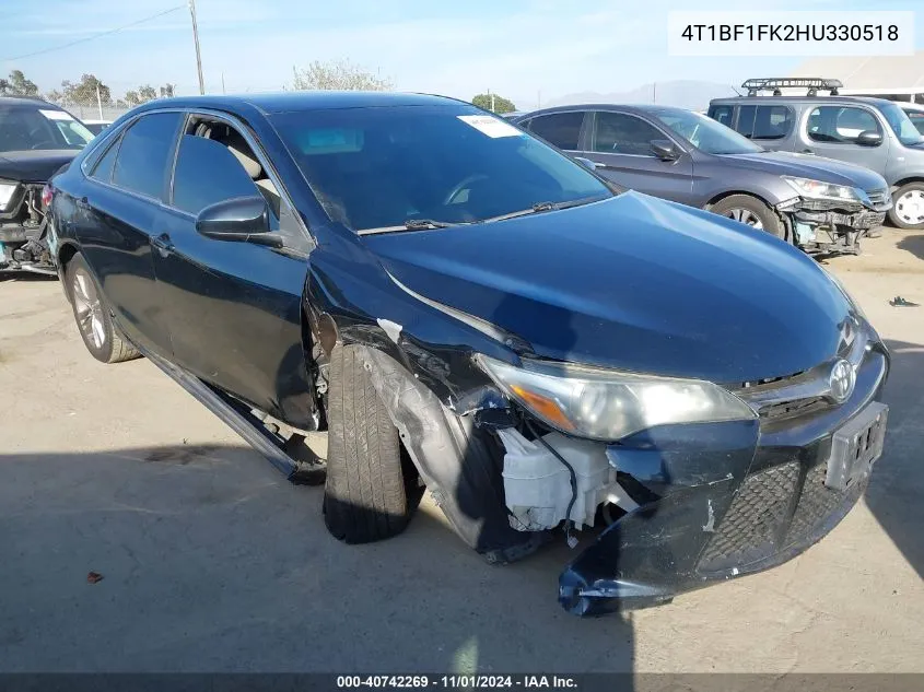 2017 Toyota Camry Se VIN: 4T1BF1FK2HU330518 Lot: 40742269