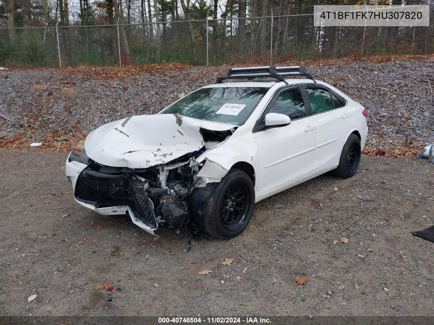 2017 Toyota Camry Se VIN: 4T1BF1FK7HU307820 Lot: 40748504