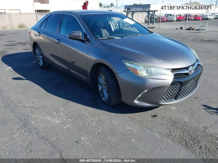 2017 Toyota Camry Se VIN: 4T1BF1FK7HU636971 Lot: 40750555