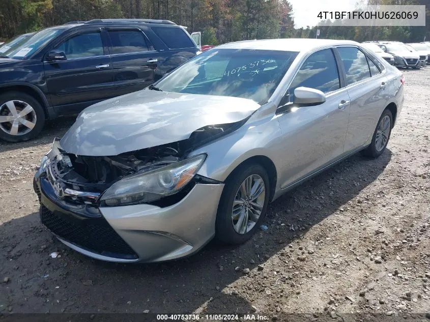 2017 Toyota Camry Se VIN: 4T1BF1FK0HU626069 Lot: 40753736