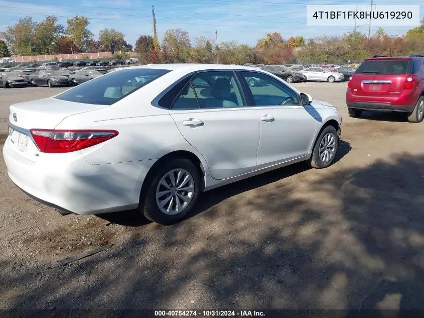 2017 Toyota Camry Le VIN: 4T1BF1FK8HU619290 Lot: 40754274